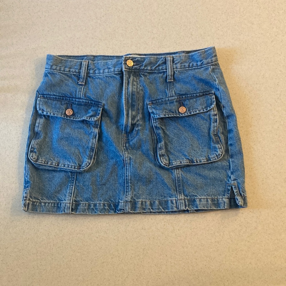 Gap Classic Blue Denim Mini Skirt Women Size 30 / 10 - Picture 4 of 9